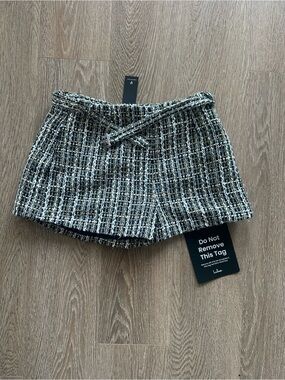 Lulu's Tweed High-Waist Shorts